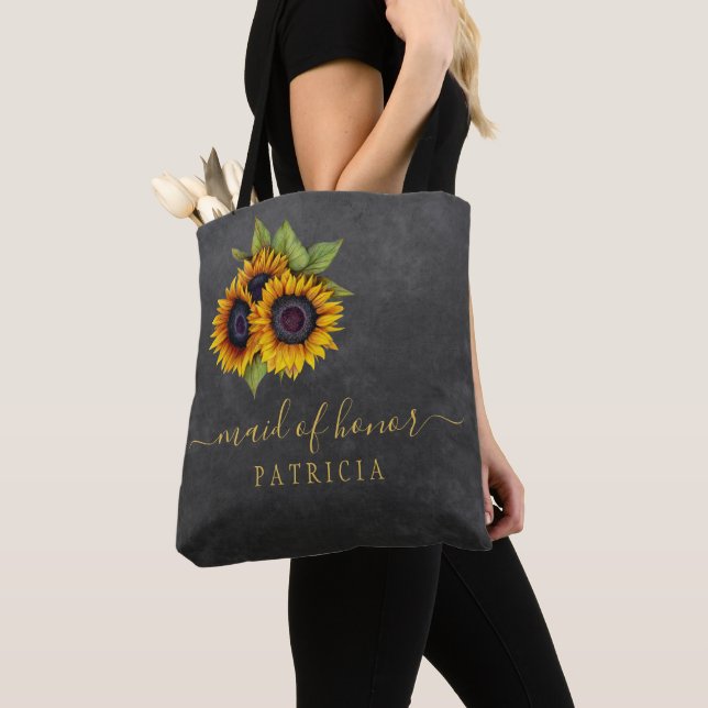 Tote Bag Chaleur de tournesol rustique mariage domestique o (De près)