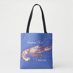 Tote Bag Chambre de plage faite sur commande de homard