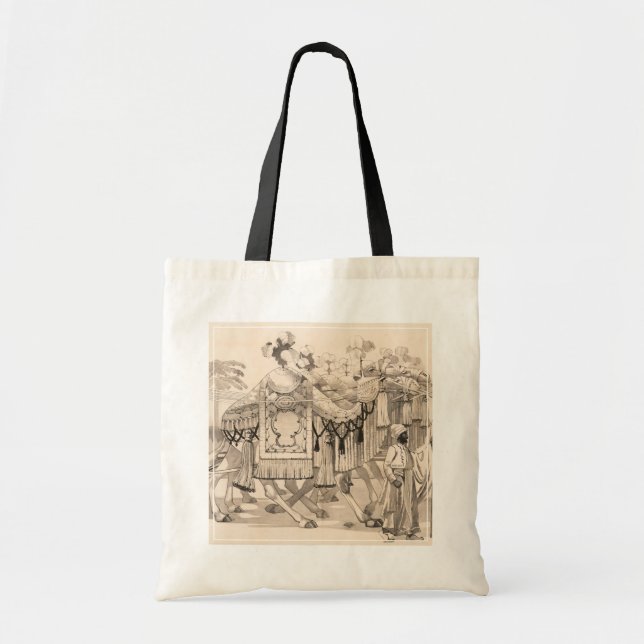 Tote Bag Chameaux Marchant Habillés En Costume (Devant)
