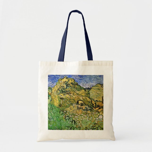Tote Bag Champ avec piles de blé par Vincent van Gogh (Devant)