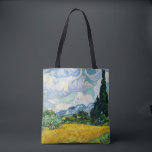 Tote Bag Champ de blé Van Gogh avec Cyprès. Impressionnisme<br><div class="desc">Van Gogh "Champ de blé avec cyprès". Sac fourre-tout d'art impressionnisme.</div>