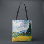 Tote Bag Champ de blé Van Gogh avec Cyprès. Impressionnisme<br><div class="desc">Van Gogh "Champ de blé avec cyprès". Sac fourre-tout d'art impressionnisme.</div>