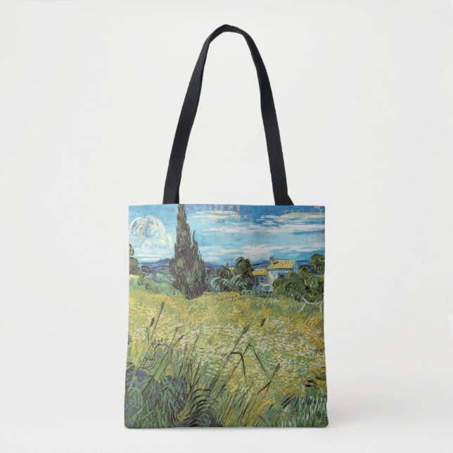 Tote Bag Champ de blé vert Vincent van Gogh (Devant)