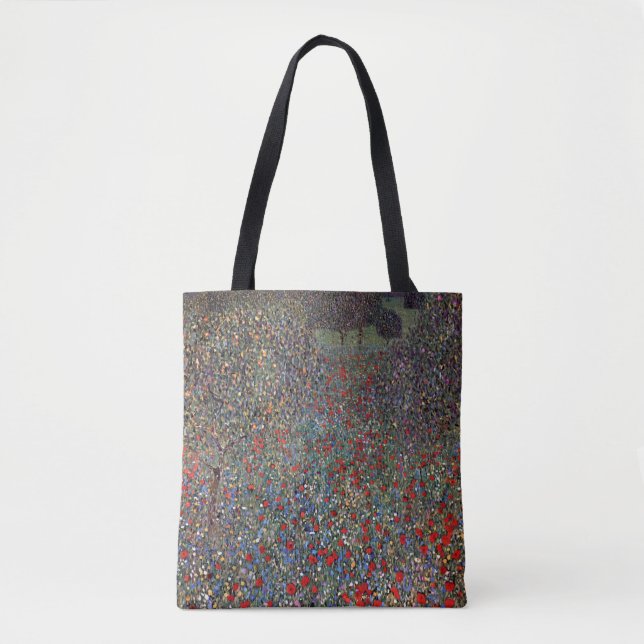Tote Bag Champ de coquelicots, Gustav Klimt (Devant)