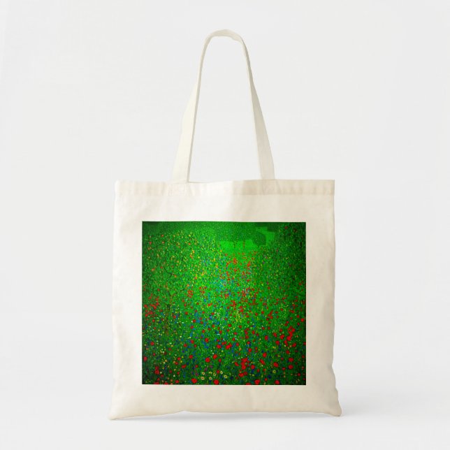 Tote Bag Champ de pavot Gustav Klimt (Devant)