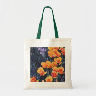 Tote Bag Champ de pavot Peinture impressionniste colorée