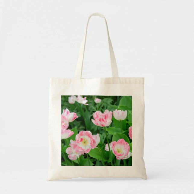 Tote Bag Champ de tulipes roses (Devant)
