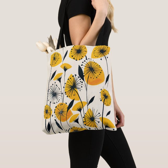 Tote Bag Champ fleur sauvage Dandelion (De près)