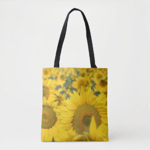 Tote Bag Champ jaune de tournesols photo