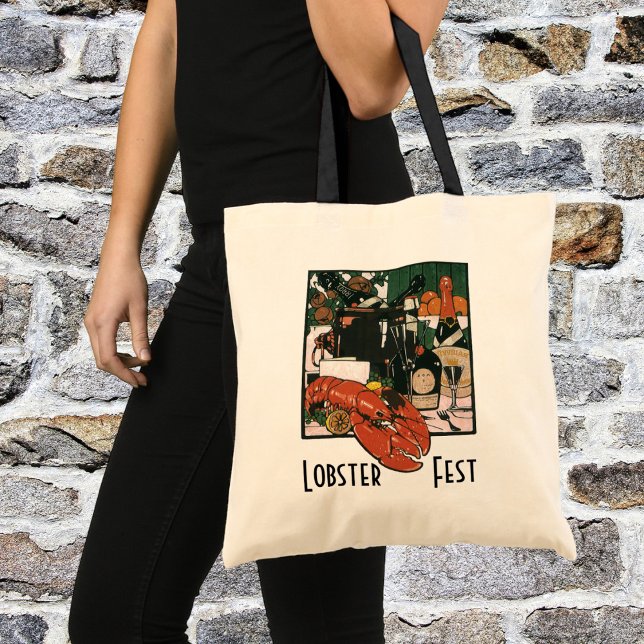 Tote Bag Champagne de homard vintage, Fancy Soft (Créateur téléchargé)