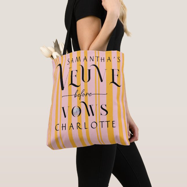 Tote Bag Champagne Veuve avant les Vœux de la Fête d'Enterr (De près)