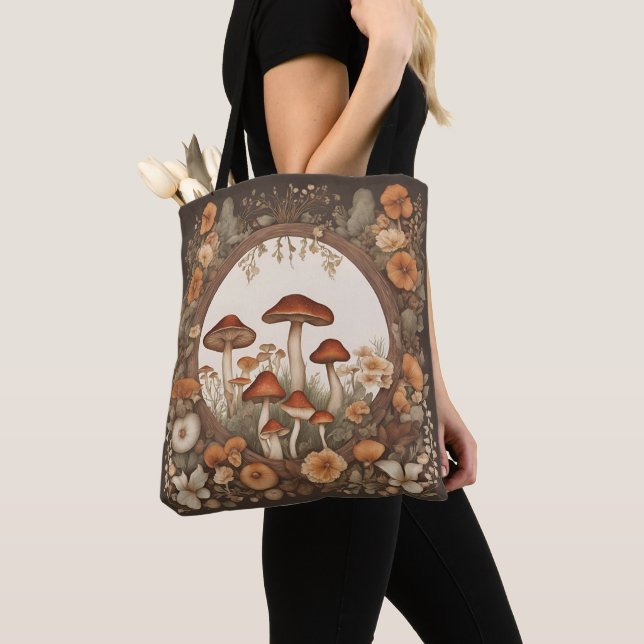 Tote Bag Champignon Cottagecore (De près)