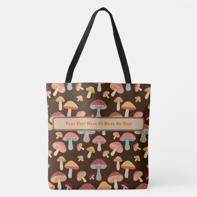 Tote Bag Champignon Toadstool Forêt de bois Boho Hippie (Devant)