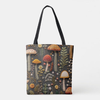 Tote Bag Champignons brodés