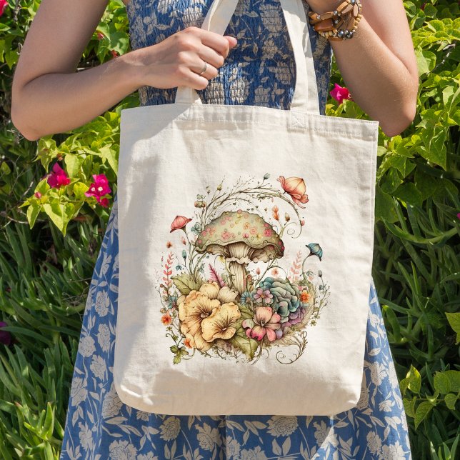 Tote Bag Champignons Cottagecore (Créateur téléchargé)