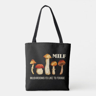 Tote Bag Champignons Milfs J'Aimerais Fourrer, Champignons 