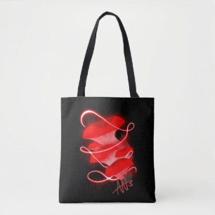 Tote Bag Champignons rouges brillants d'huître enchantés