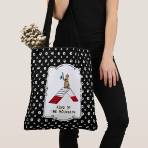 Tote Bag Champion roi du chien de montagne agilité drôle