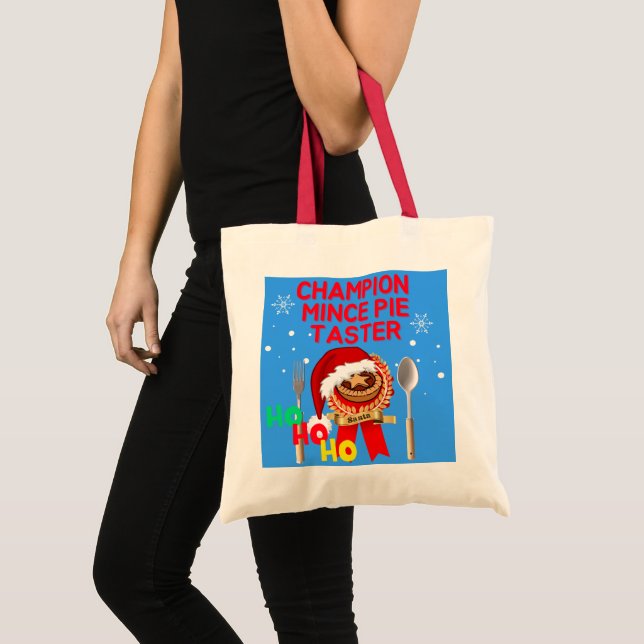 Tote Bag Champion Taster de Mince Pie - Santa (Devant (produit))