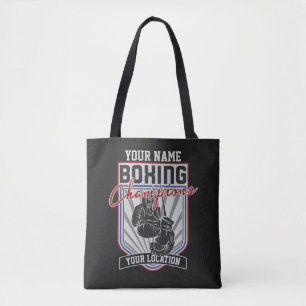 Tote Bag Champions de boxe personnalisés Boxer Fitness Gym