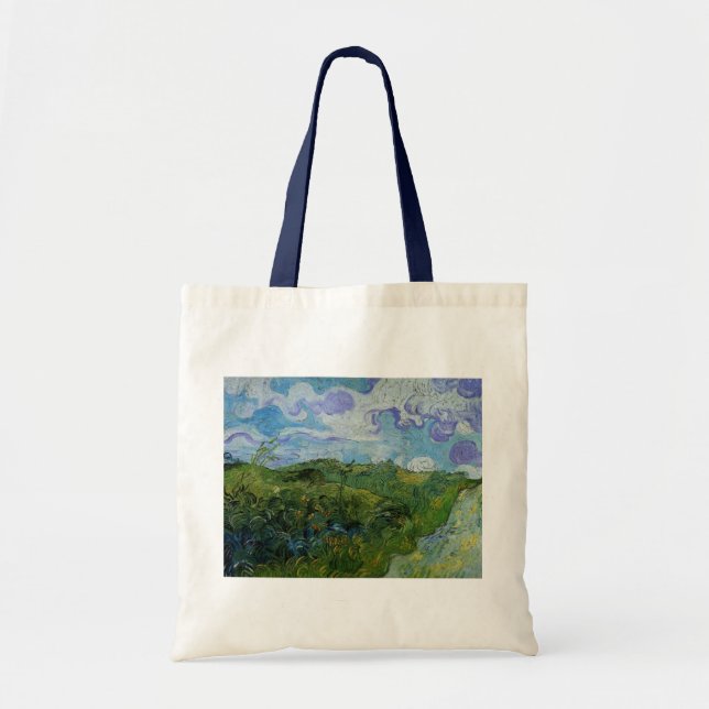 Tote Bag Champs de blé vert par Vincent van Gogh (Devant)