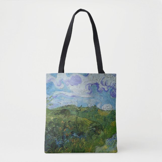 Tote Bag Champs de blé vert par Vincent van Gogh (Devant)