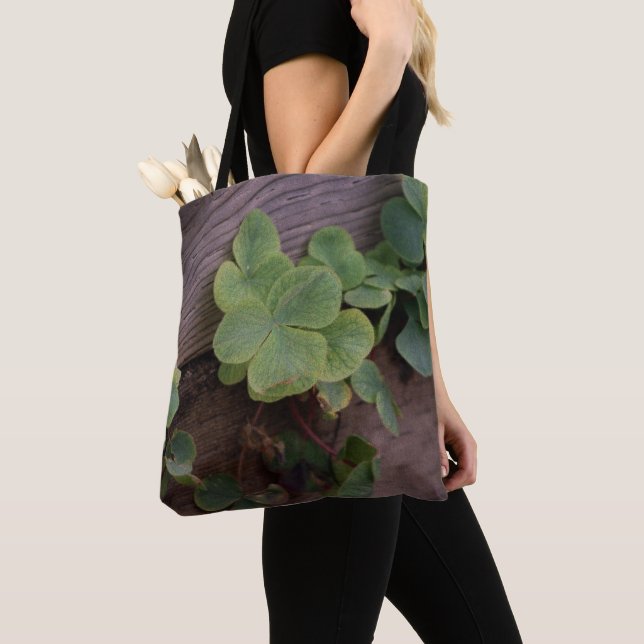 Tote Bag Chanceux ou Déterminés ? Trèfles de la Saint-Patri (De près)