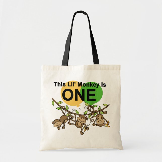 Tote Bag Chandails et cadeaux 1er anniversaire des singes (Devant)