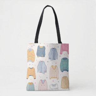 Tote Bag Chandails multicolores, douillets, automne chaud h