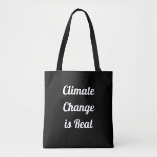 Tote Bag Changement climatique : Noir & Blanc