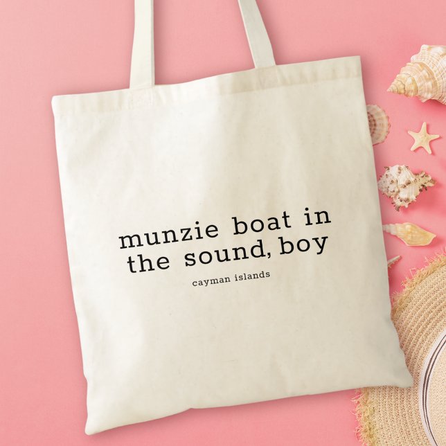 Tote Bag Chanson folklorique caïmanaise Munzie Boat (Créateur téléchargé)