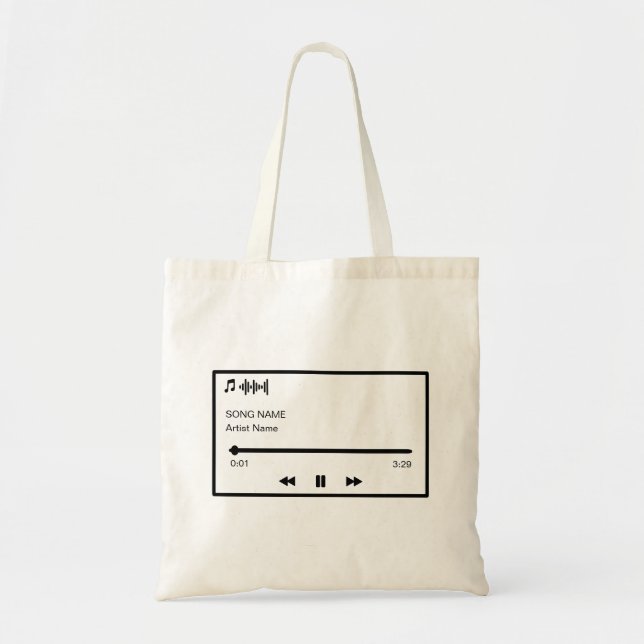 Tote Bag Chanson personnalisée (Devant)