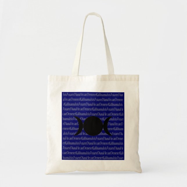 Tote Bag Chant de déesse (bleu-foncé) (Devant)