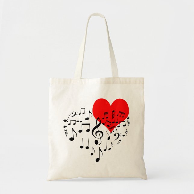 Tote Bag Chanter Coeur unique d'un genre drôle (Devant)