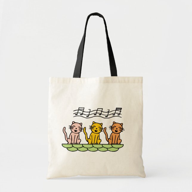 Tote Bag Chanter des chats Tshirts et cadeaux (Devant)