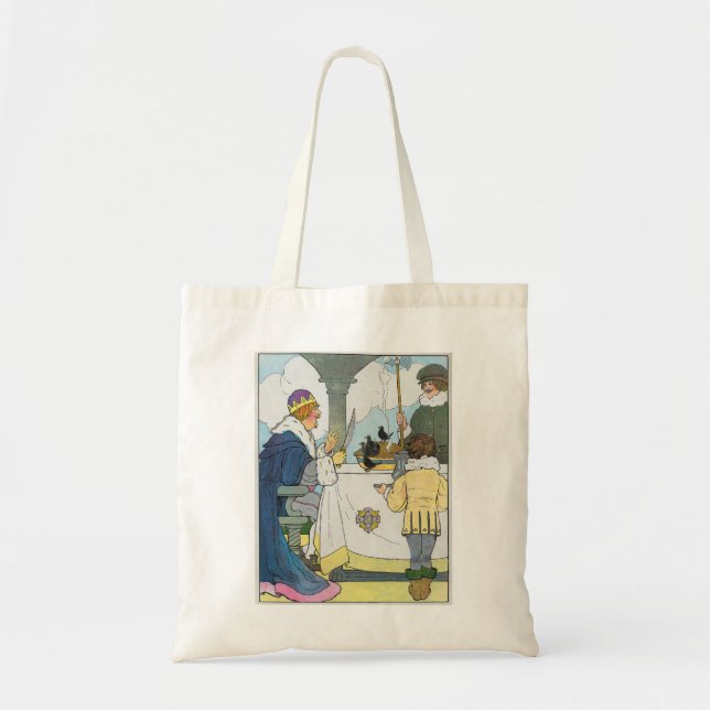 Tote Bag Chanter une chanson de Sixpence Mère Oie Nourritur (Devant)
