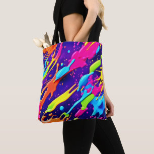 Tote Bag Chaos coloré dans la plaque Abstraite