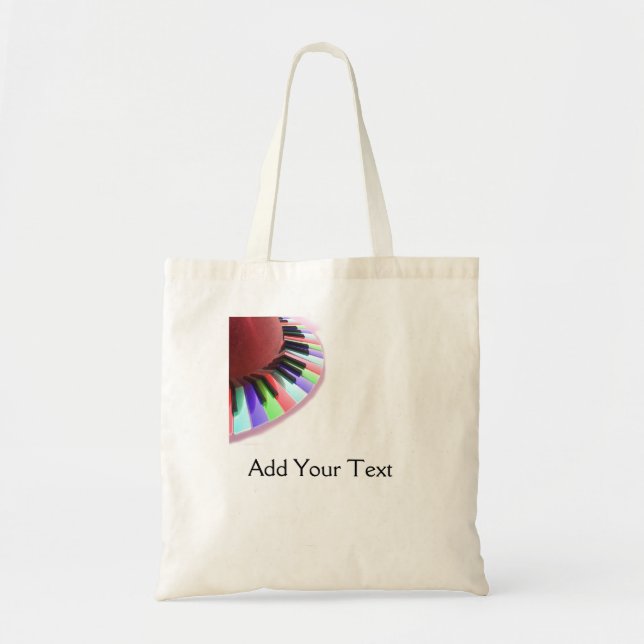 Tote Bag Chaos de clavier lumineux sur le blanc (Devant)