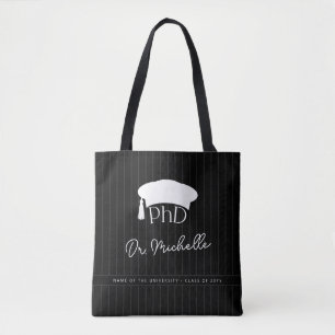 Tote Bag Chapeau de doctorat personnalisé pour la remise de