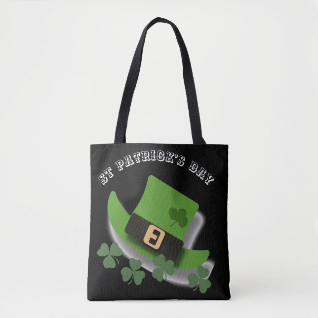 Tote Bag Chapeau de Leprechaun vert de la Saint-Patrick et  (Devant)