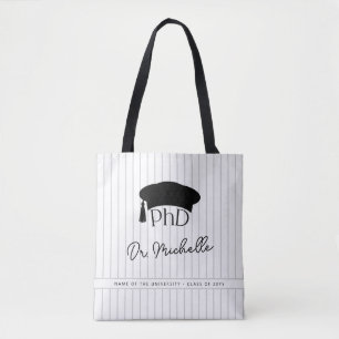 Tote Bag Chapeau doctoral personnalisé de doctorat pour la 