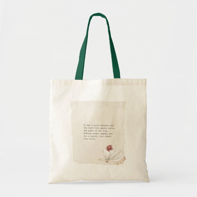 Tote Bag Chapitre de livre Rose Rouge (Devant)