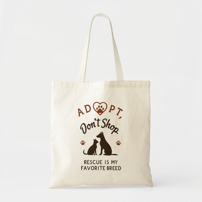 Tote Bag Chaque Amoureux des chiens a besoin de cette "Adop (Devant)