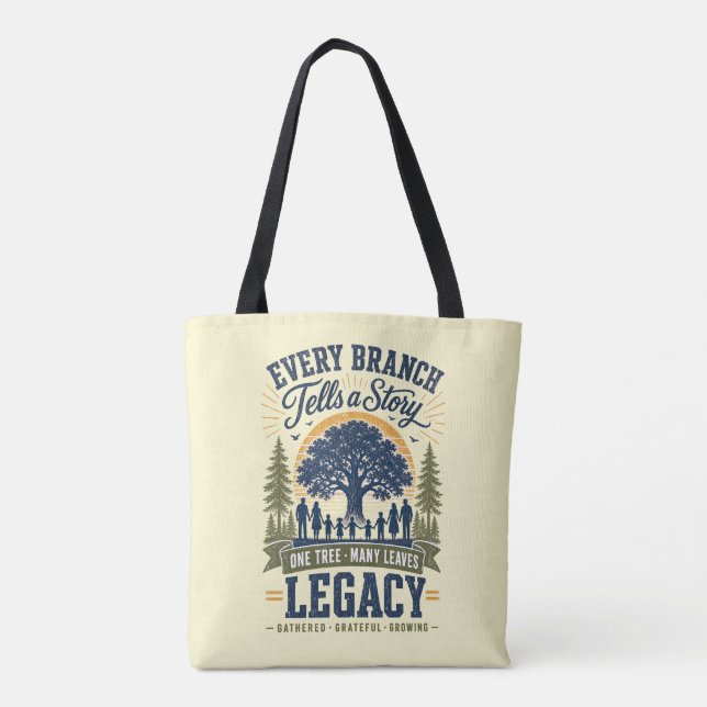 Tote Bag Chaque Branche Raconte une Histoire Arbre de l'Hér (Dos)