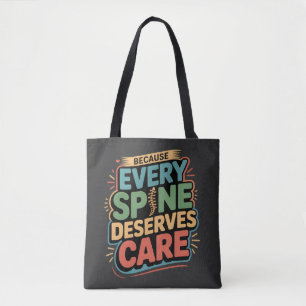 Tote Bag Chaque épine Mérite Soins Chiropraticien Citation
