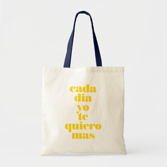 Tote Bag Chaque Jour Je T'Aime Plus Fourre-tout Graphique (Devant)