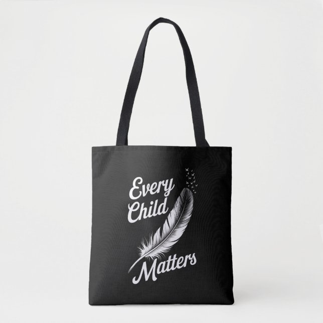 Tote Bag Chaque jour orange, l'enfant, la gentillesse compt (Devant)