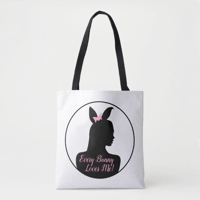 Tote Bag Chaque Lapin M'aime ! Fille Lapin (Devant)