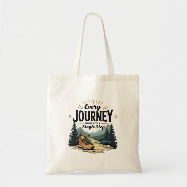 Tote Bag Chaque trajet commence par un Randonnée en une seu (Devant)