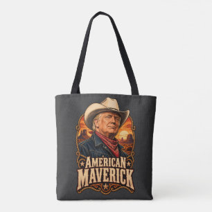 Tote Bag Charbon américain non conformiste recto-verso
